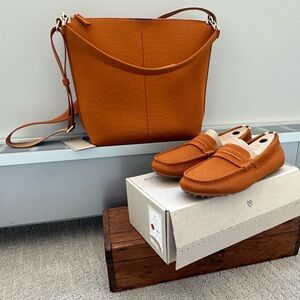 Rothy’s The Mini Zip Bucket Bag in Amber Color